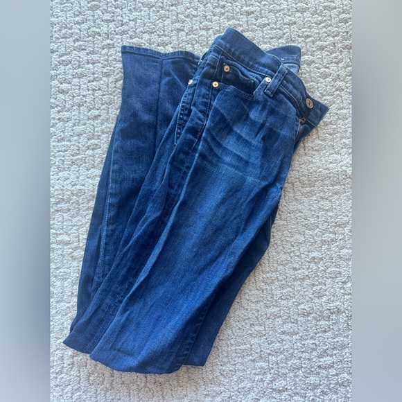 7 For All Mankind Denim - 7 For All Mankind Dark Blue Skinny Jeans
